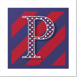 Old Glory Letter P Posters and Art